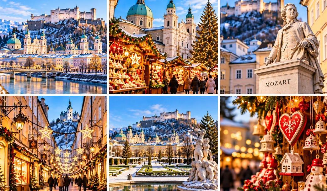 Adventní Salzburg, město Mozarta a vánoční magie